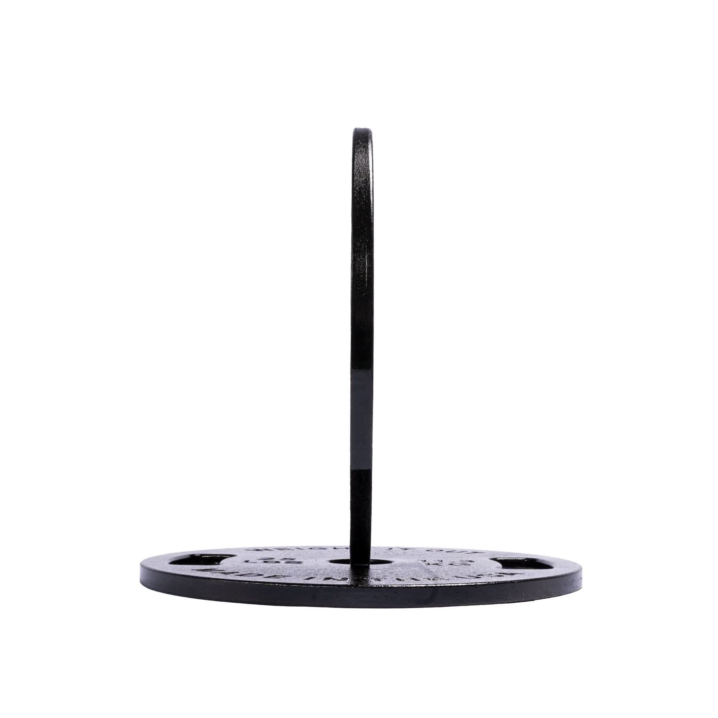 Cast Iron Machined Weight Plate Pairs - side view 25 lbs (black finish)