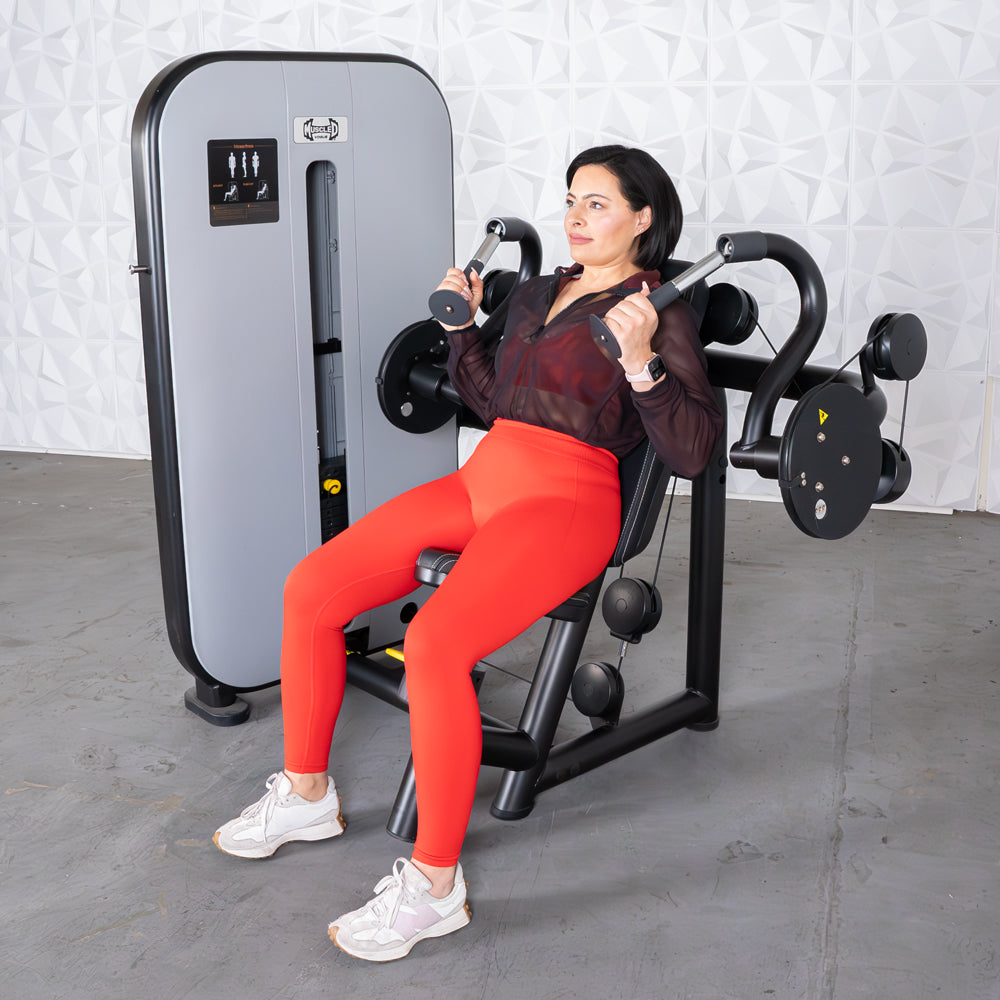 Vogue Triceps Extension - Muscle D Fitness -  Pin Selectorized - Adjustable Seat - Arm Workout