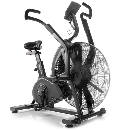 CAT 5 Hurricane Commercial Air Bike for HIIT workouts, featuring a large fan and ergonomic design for peak performance.