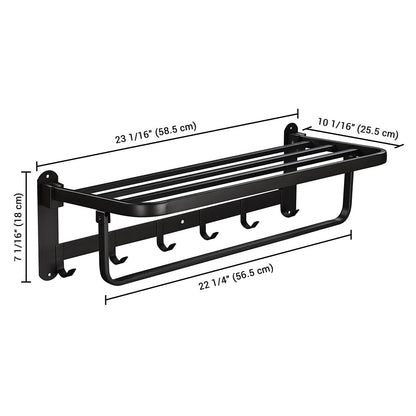 Yescom 23" Stainless Steel Towel Shelf Rack Wall-Mounted Towel Holder
