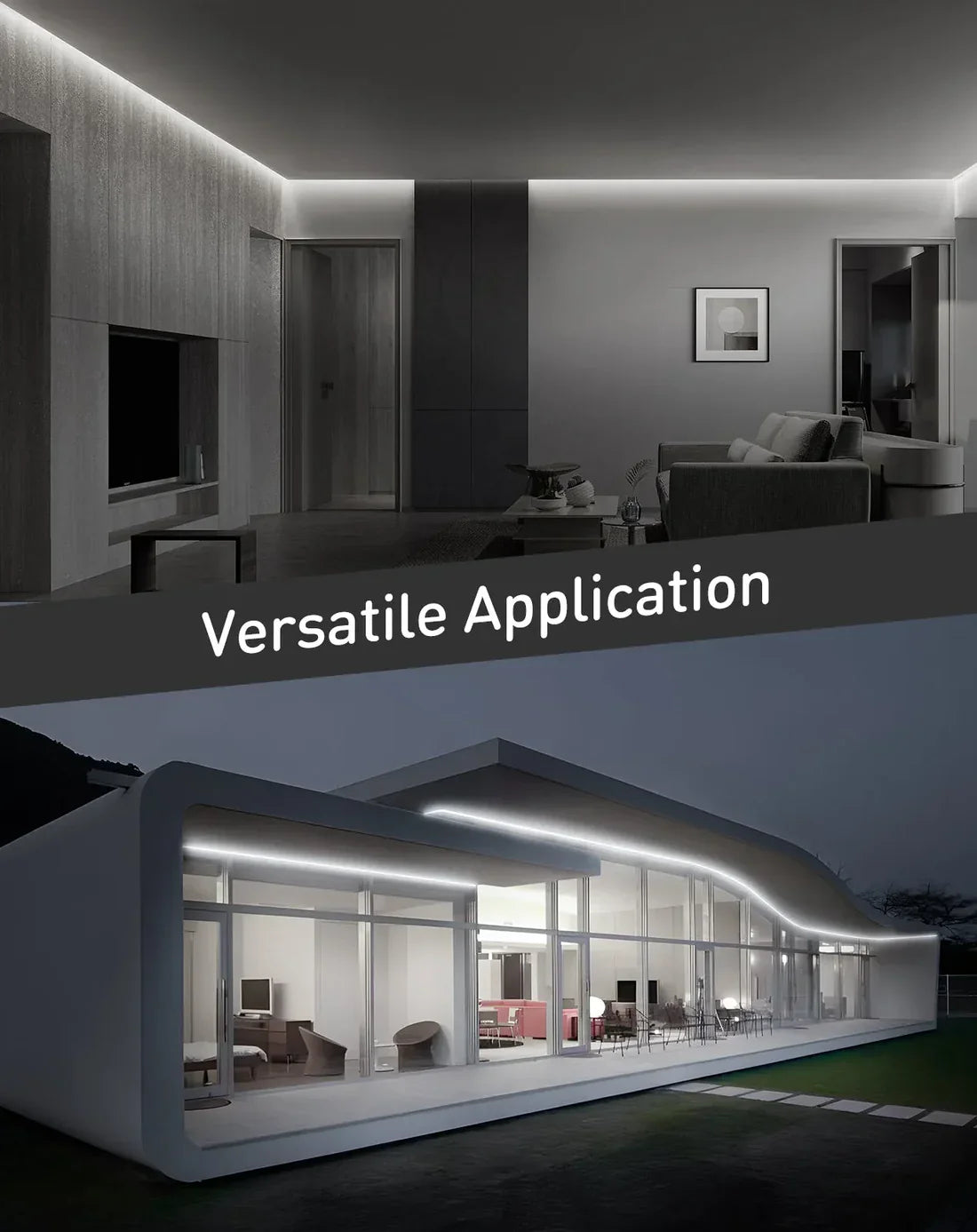 110V-120V Cool White (6000K) Neon LED Rope Light - 8mmX16mm,Commercial Grade, IP65, 189 LM/M -Cuttable, dimmable - Plug and Play and Hardwired