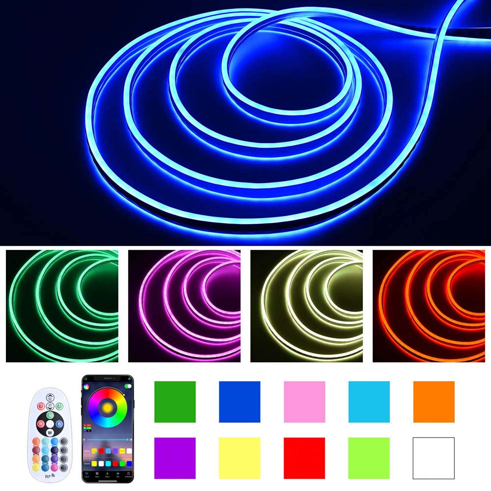 Yescom RGB Rope Light Flexible App & RF Control