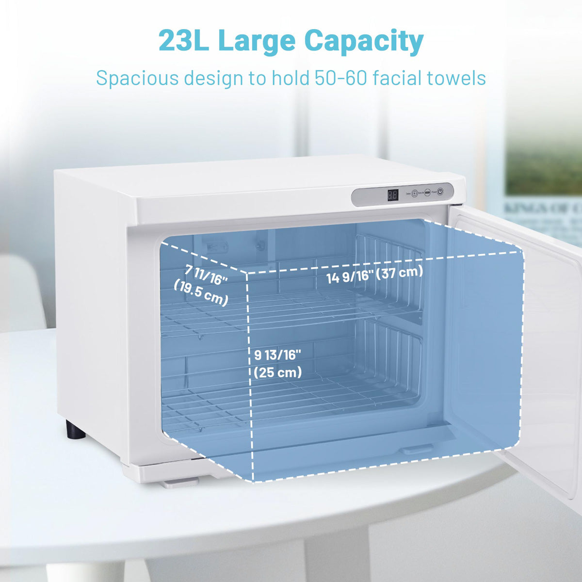Yescom 23L Heated Towel Warmer UV Sterilizer Cabinet 2-Layer