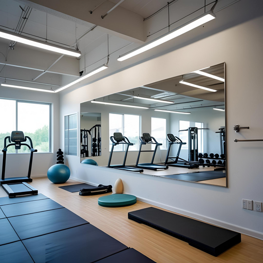 Gym Mirror - Set of 2 Pieces – Large Wall-Mounted Mirrors for Home Gym - Fitness Studio - and Commercial Use