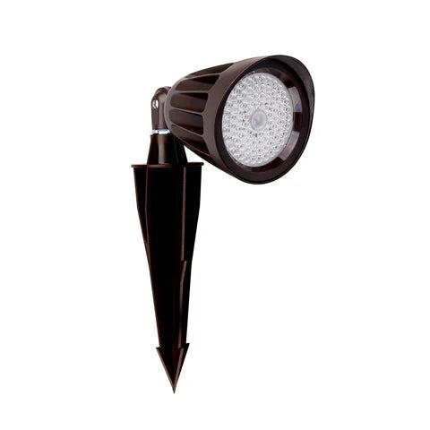 2nd Gen 25W LED Landscape Light - 3375 Lumens - 3000K-5000K CCT Adjustable - 120-277V - Ground Stake Mount - Bronze Housing