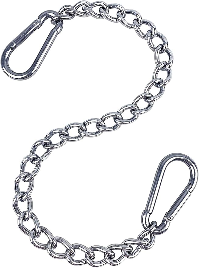 1.6ft Stainless Steel Hanging Chains with Carabiners – Secure Mounting Kit for UFO High Bay Lights