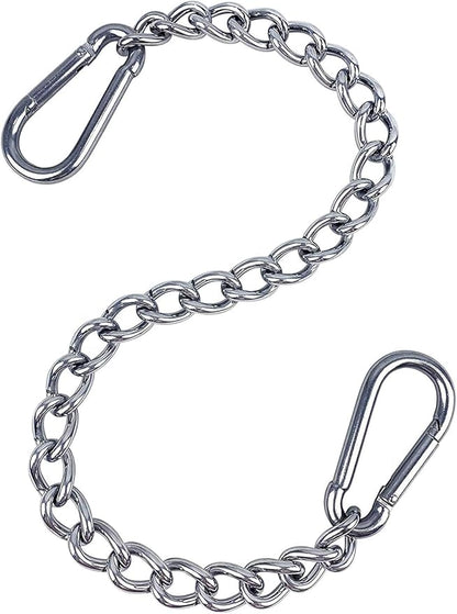 1.6ft Stainless Steel Hanging Chains with Carabiners – Secure Mounting Kit for UFO High Bay Lights