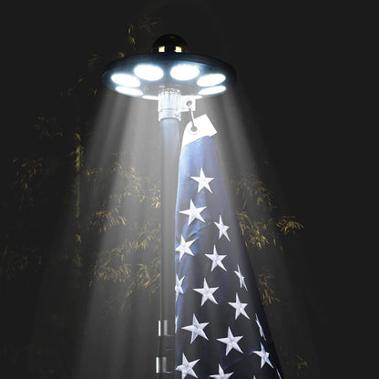 Yescom Solar Flagpole Light Topper Hole 11/16" 136LED