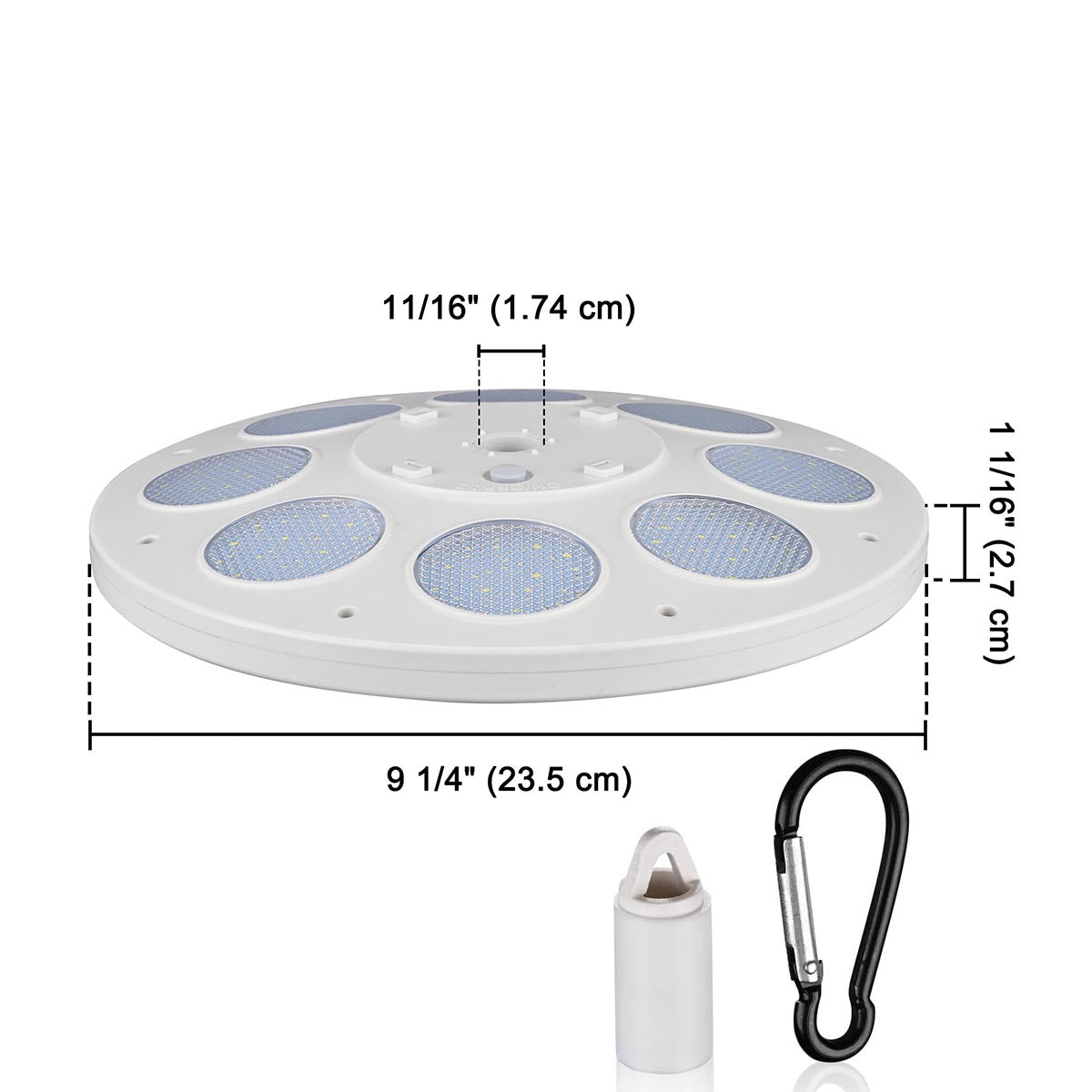 Yescom Solar Flagpole Light Topper Hole 11/16" 136LED