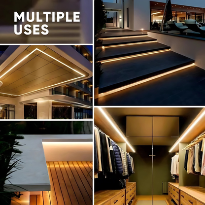 110-130V Warm White LED Neon Rope Light -3000K- 7mm x 14.5mm-7W/Meter and 220LM/W -Dimmable, Flexible, IP65 Waterproof, Cuttable for Home & Commercial Use