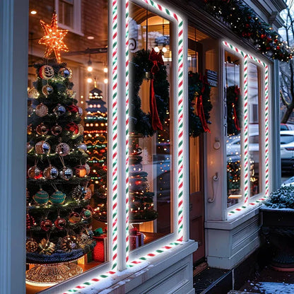 110V Candy Cane Christmas Rope Light White Red Green 11000K