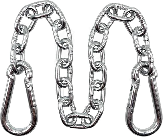 1.6ft Stainless Steel Hanging Chains with Carabiners – Secure Mounting Kit for UFO High Bay Lights