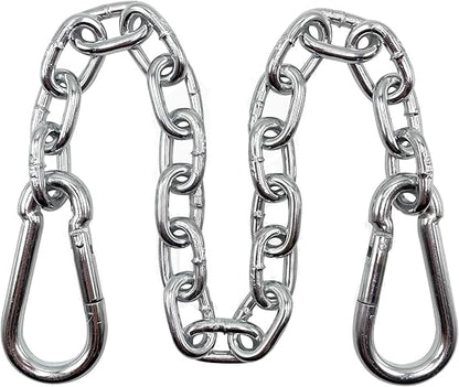 1.6ft Stainless Steel Hanging Chains with Carabiners – Secure Mounting Kit for UFO High Bay Lights