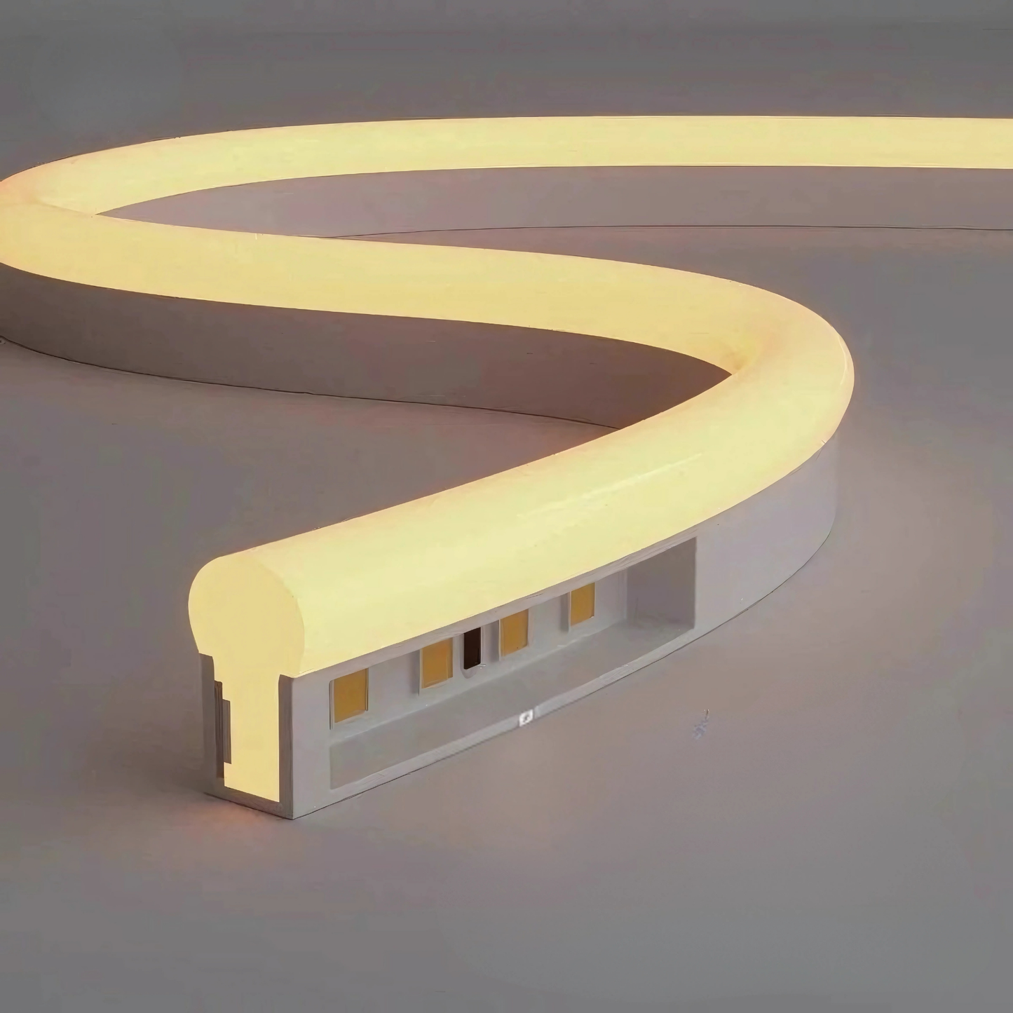 110-130V Warm White LED Neon Rope Light -3000K- 7mm x 14.5mm-7W/Meter and 220LM/W -Dimmable, Flexible, IP65 Waterproof, Cuttable for Home & Commercial Use