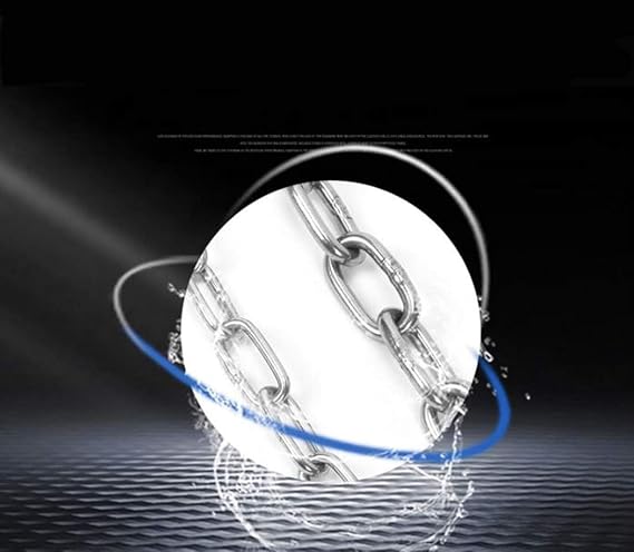 1.6ft Stainless Steel Hanging Chains with Carabiners – Secure Mounting Kit for UFO High Bay Lights