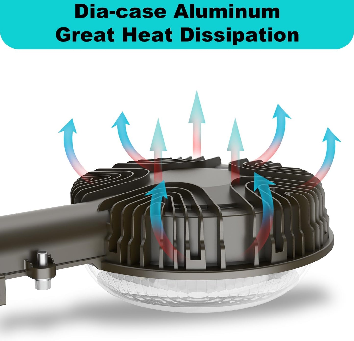 LED Barn Light, 100W, 5000K, 12,000 Lumens, 100-277 VAC, Built-in Photocell, Wall & Pole Mount