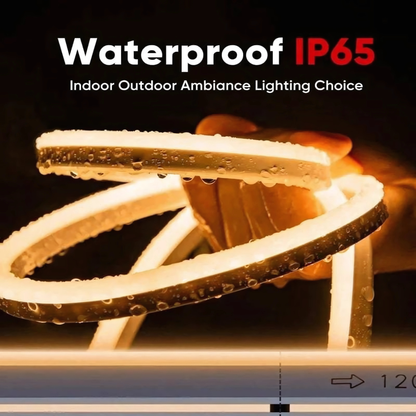 110-130V Warm White LED Neon Rope Light -3000K- 7mm x 14.5mm-7W/Meter and 220LM/W -Dimmable, Flexible, IP65 Waterproof, Cuttable for Home & Commercial Use