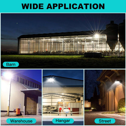 LED Barn Light, 100W, 5000K, 12,000 Lumens, 100-277 VAC, Built-in Photocell, Wall & Pole Mount