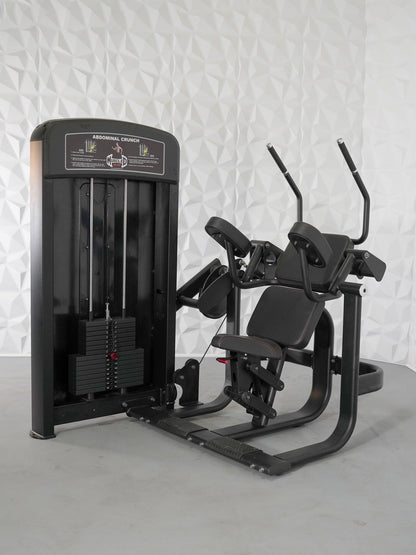 Elite Selectorized Ab Crunch Machine - Muscle D Fitness - Commercial Grade - Adjustable Seat - Pin Selectorized - Abdominal Workout