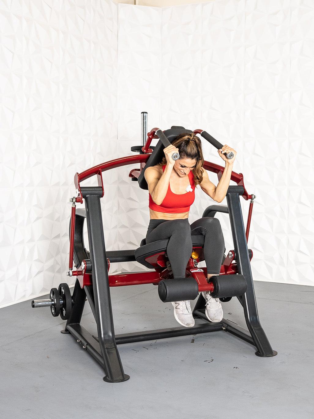 Pro Strength Abdominal Crunch - Muscle D Fitness - Seated - Plate Loaded - Adjustable - Oblique Trainer