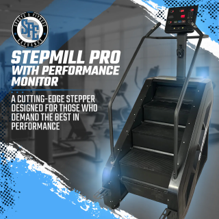 SFE Stepmill Pro (Stairmaster) w/ Revolving Steps and Performance Monitor - profile view with description