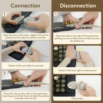 Far Infrared Natural Jade and Tourmaline Heating Pad, 23.5" x 16"