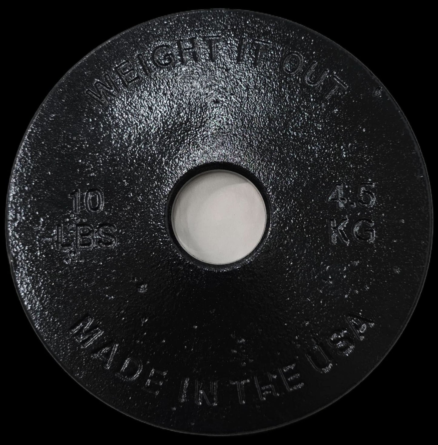 Cast Iron Machined Weight Plate Sets - top view 10 lbs (black finish)