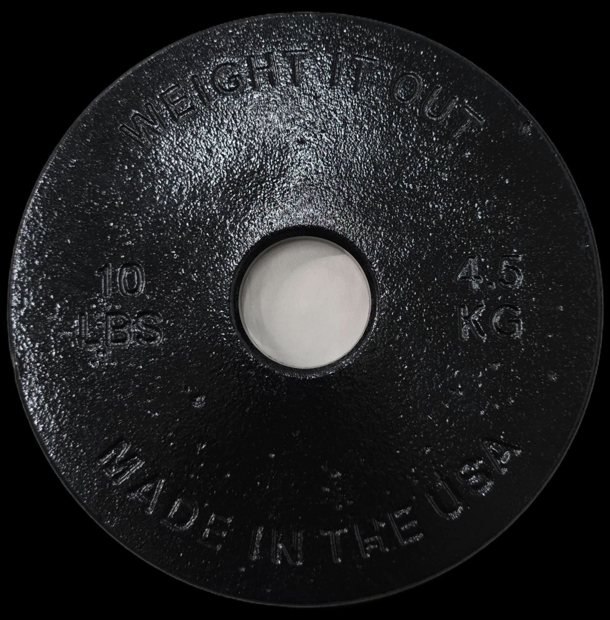 Cast Iron Machined Weight Plate Sets - top view 10 lbs (black finish)
