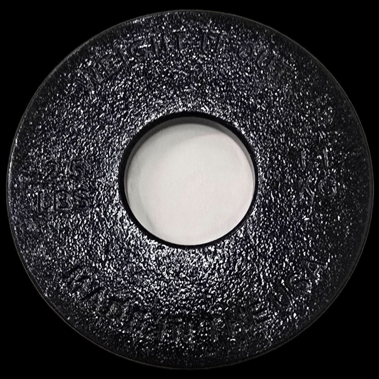 Cast Iron Machined Weight Plate Sets - top view 2 lbs (black finish)