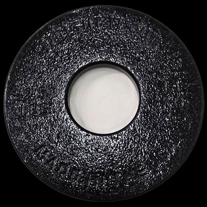 Cast Iron Machined Weight Plate Sets - top view 2 lbs (black finish)