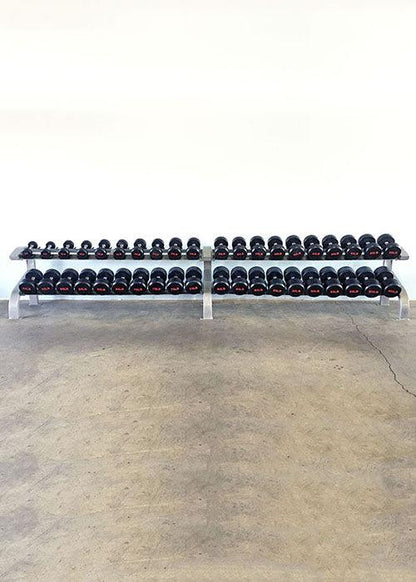 Two Tier 6 Pairs Dumbbell Rack - Muscle D Fitness - Durable 2 Tier 6 Pair Dumbbell Rack