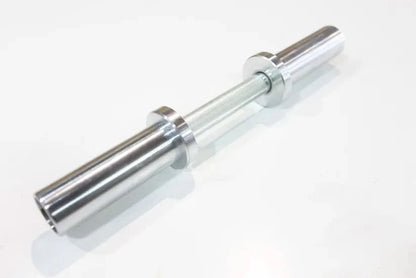 Solid Steel Loadable Dumbbell Sets - perspective view of unloaded dumbbell handle
