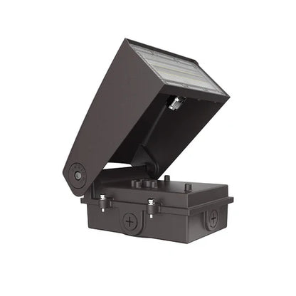 LED Adjustable Wall Pack lIGHT– 40W-60W-80W-100W - 13,000 Lumens - CCT Selectable 3000K-4000K-5000K - Built-in Photocell - 120-347V - IP65 Waterproof - UL & DLC Listed - Bronze Housing
