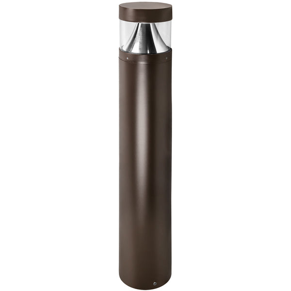 LED Bollard Light – Round Pole Included, 24W/19W/14W and CCT, 3,360 Lumens, 120-277 VAC