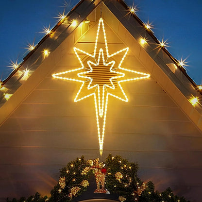 Large Star of Bethlehem Christmas Light – Warm White Plug-In Motif