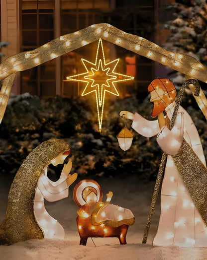 Large Star of Bethlehem Christmas Light – Warm White Plug-In Motif