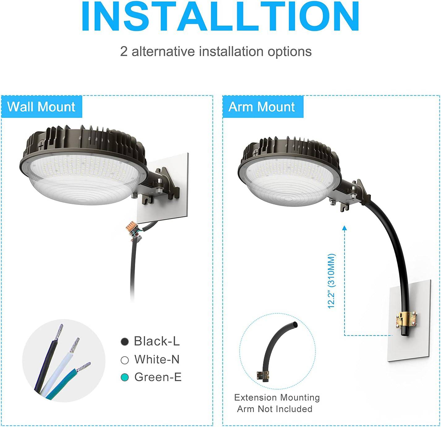 120 Watt LED Yard Lights- 5000K and 16800 Lumens- AC-100-27V LED Exterior Lights (pack of 4)