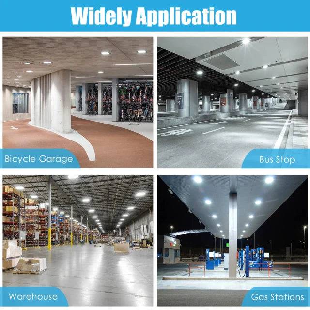 LED Canopy Light - Built-in Photocell, Adjustable 60W/48W/36W and CCT 4500K/5000K/5700K, 21,000 Lumens, 100-277 VAC