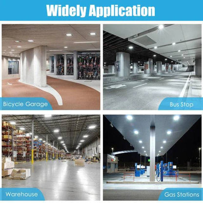 LED Canopy Light - Built-in Photocell, Adjustable 60W/48W/36W and CCT 4500K/5000K/5700K, 21,000 Lumens, 100-277 VAC