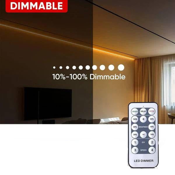 110-130V Warm White LED Neon Rope Light -3000K- 7mm x 14.5mm-7W/Meter and 220LM/W -Dimmable, Flexible, IP65 Waterproof, Cuttable for Home & Commercial Use