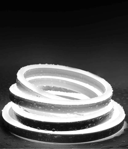 110V-120V Neutral White (4500K) Neon LED Rope Light - 8mmX16mm,Commercial Grade, IP65, 189Lm/meter -Cuttable, Dimmable- Plug and Play and Hardwire