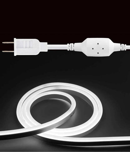 110V-120V Neutral White (4500K) Neon LED Rope Light - 8mmX16mm,Commercial Grade, IP65, 189Lm/meter -Cuttable, Dimmable- Plug and Play and Hardwire