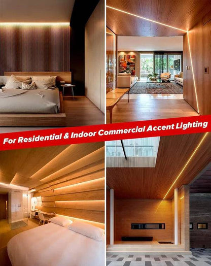 110-120V Warm White(2800K) COB LED Neon Rope(10mmX4.5mm)-Peel and Stick Tape Light, IP65 Splash Proof, Cuttable, dimmable, can hardwire