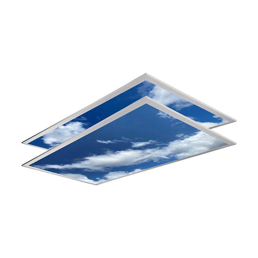 LED Ceiling Panel Light, Cloud Design, 2x4, 40W/50W/60W/72W, Selectable CCT 4000K-6500K, 9360 Lumens