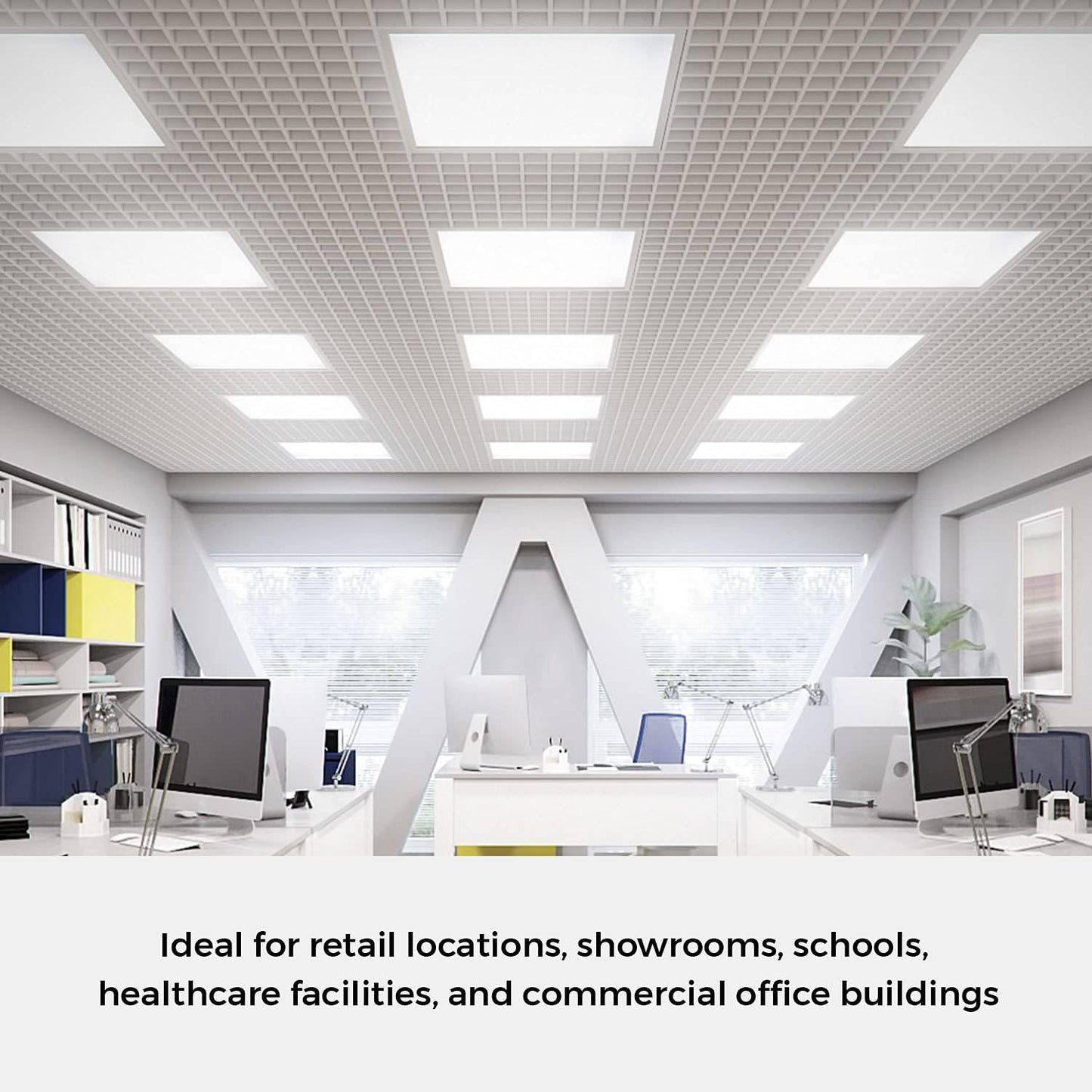 LED Ceiling Panel Lights, 20W/25W/30W/35W/40W, 2x2, Selectable Watts And CCT 3000K-5000K- 5200 Lumens