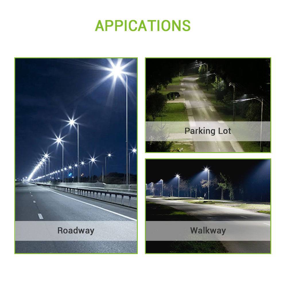 LED Area Light, Selectable 170W/200W/220W/240W, 4000K, 36,000 Lumens, 120-277 VAC, Shorting Cap Included