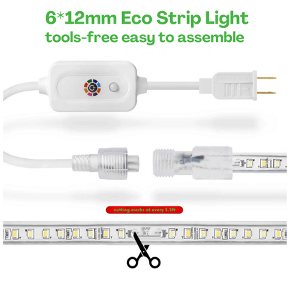 110-120V - CCT Adjustable White LED Strip with Remote (2800K/4500K/6000K)- IP65 Suitable for Outdoor applications, ETL, CE, RoHS Certified