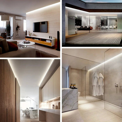 110V Eco LED Strip Light, 6000K Warm White, Energy-Efficient, 331 Lumens per Meter