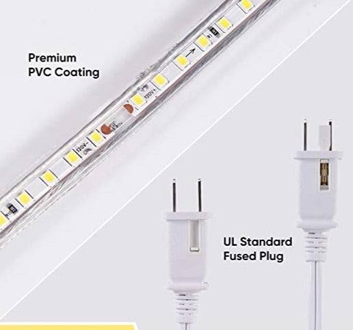 110V Premium 3000K Warm White LED Strip, 430 Lumens