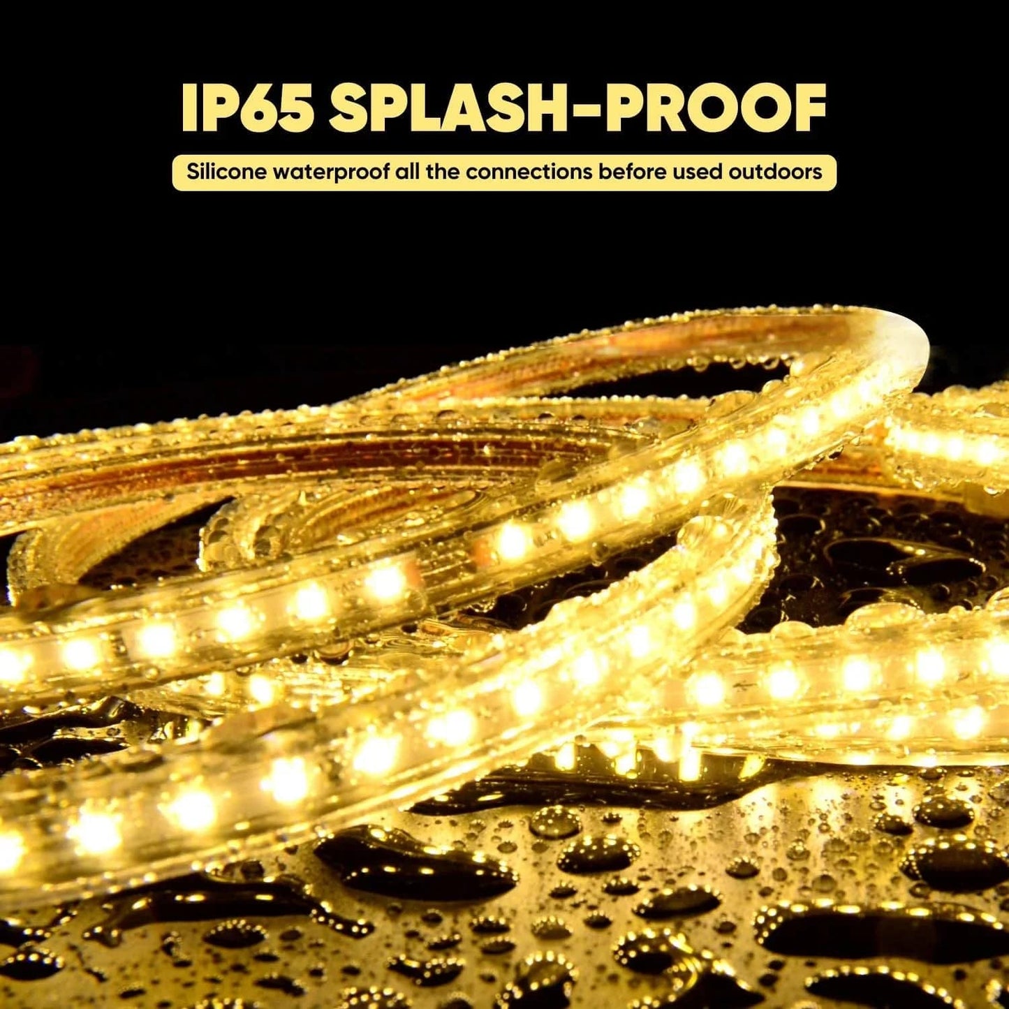 110V Premium 3000K Warm White LED Strip, 430 Lumens